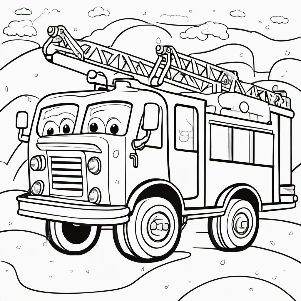 Work Vehicles coloring page 3