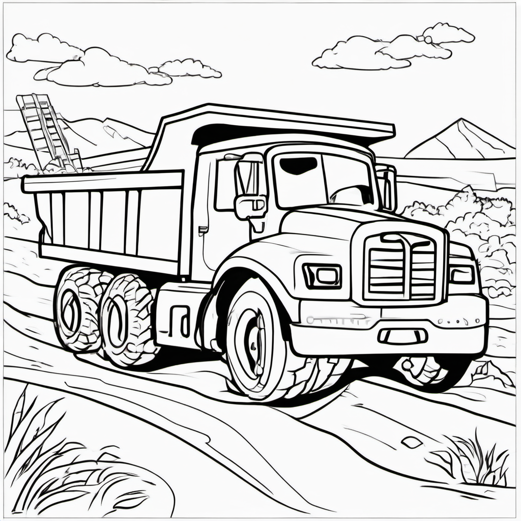 Work Vehicles coloring page 9