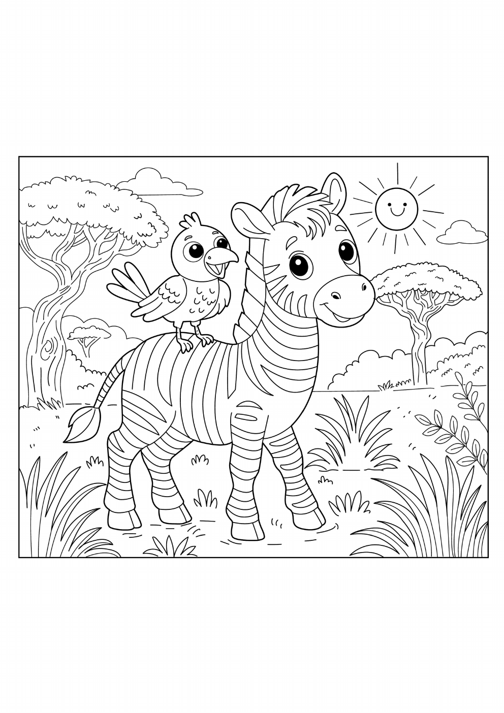 Zebra Coloring Book coloring page 5