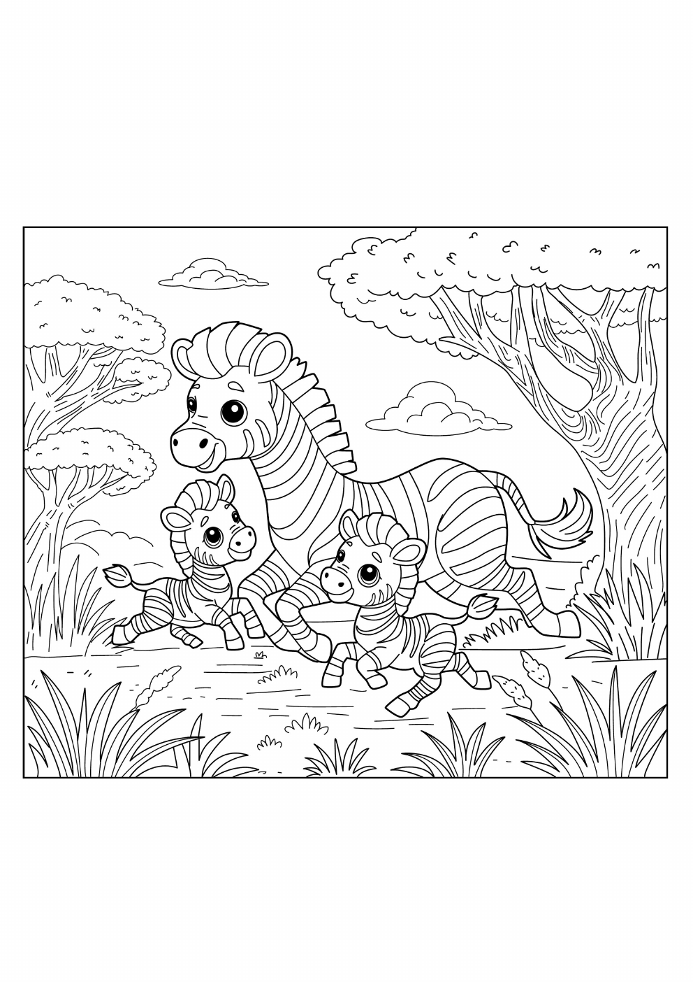 Zebra Coloring Book coloring page 6