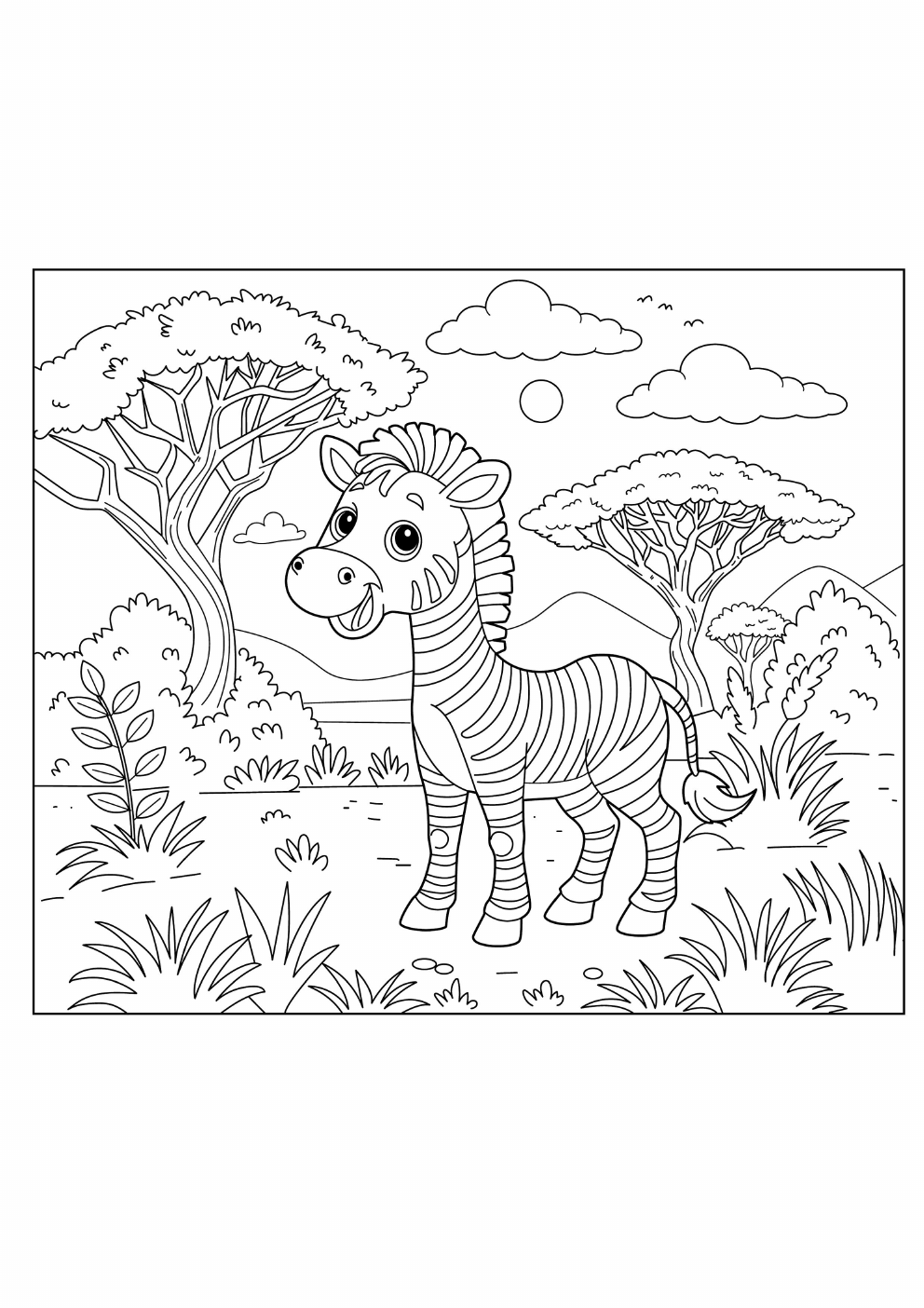 Zebra Coloring Book coloring page 7