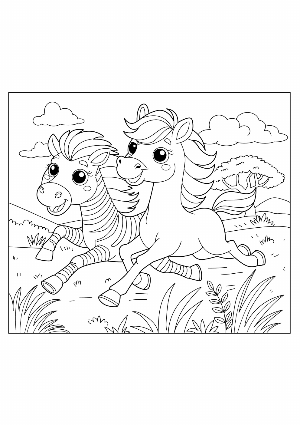 Zebra Coloring Book coloring page 8