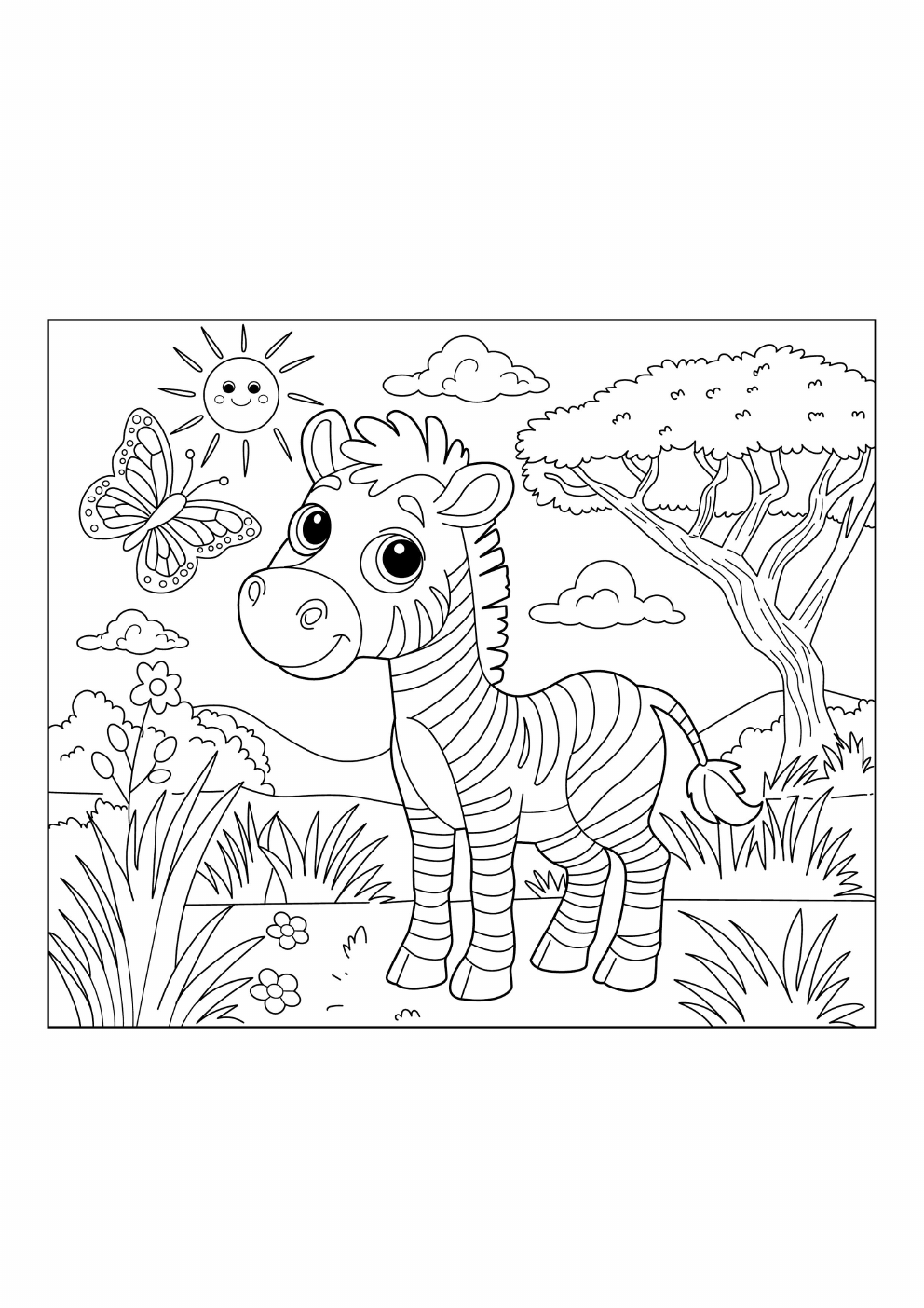Zebra Coloring Book coloring page 9